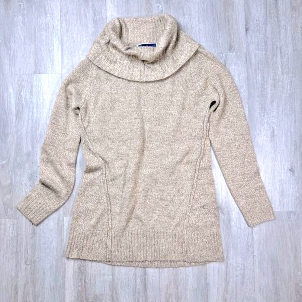 Karen Scott Women's XS NWT Beige Cream Cowl Neck Sweater New